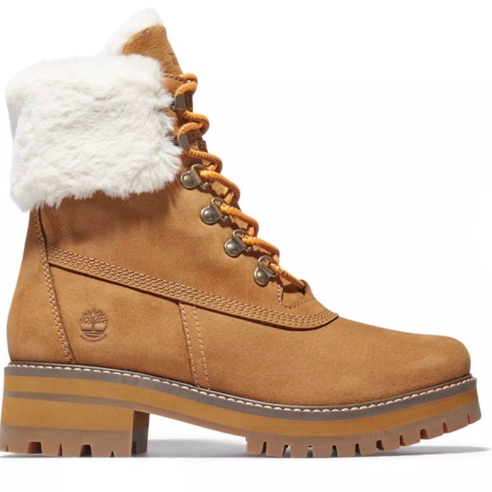 Timberland Women's Courmayeur Valley 6in WP Shearlingboot Medium Brown Nubuck